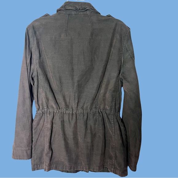 FREE PEOPLE Women’s Not Your Brothers Military Jacket Slate Gray Size S Relaxed - Picture 4 of 8